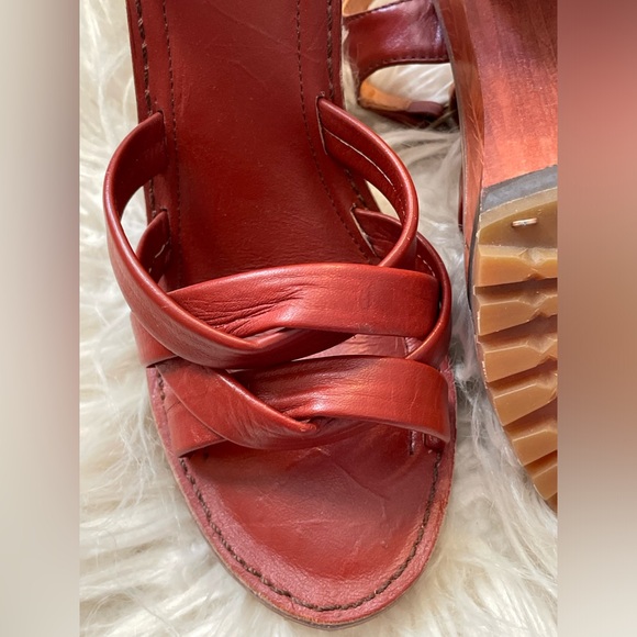 70’s Brazilian Platform Heels/ Braided Leather/Footworks Brasil/ Fits Size 6.5-7 - Picture 13 of 16